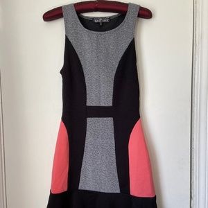 Almost Famous Color Block Bodycon Mini Dress